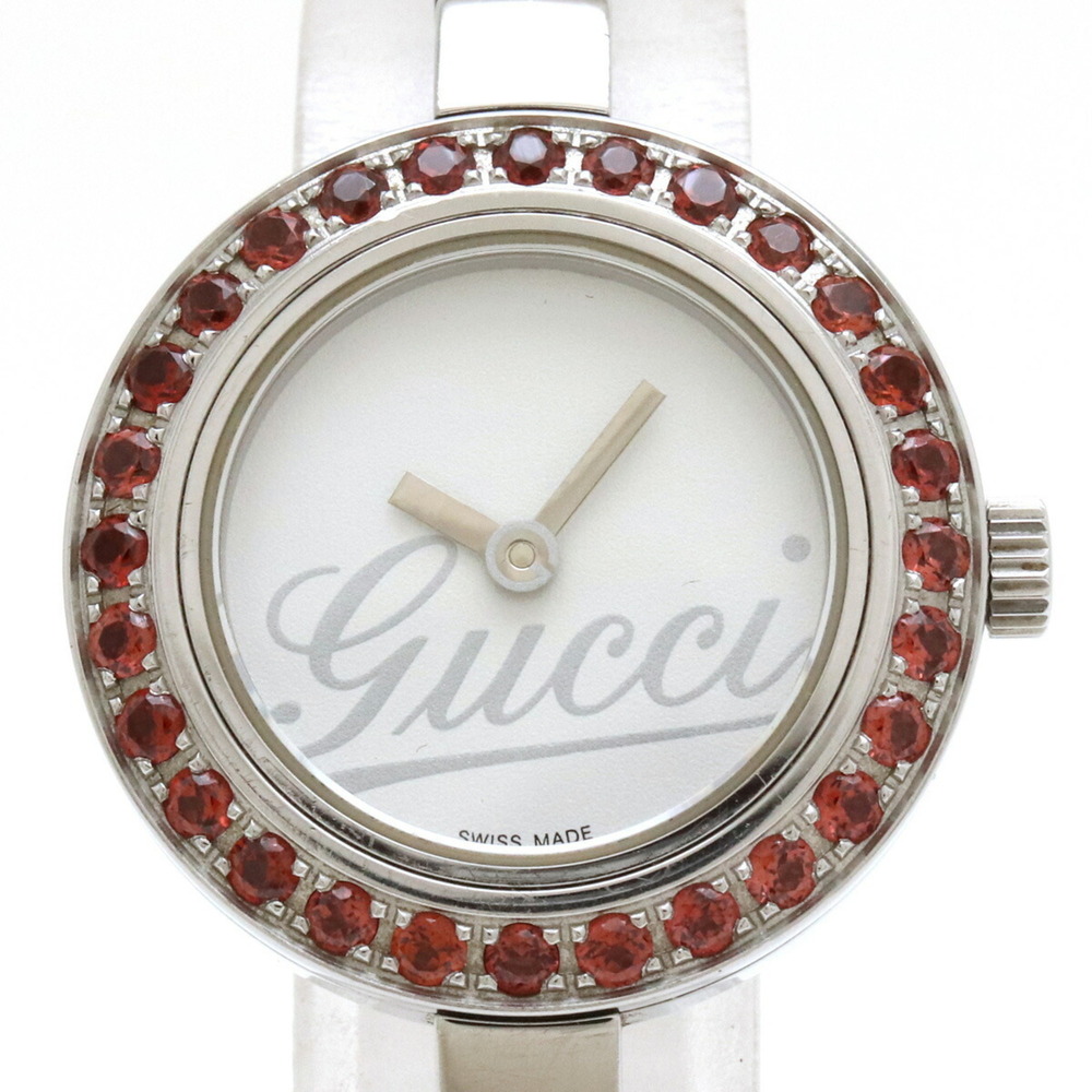 GUCCI Gucci Garnet Bezel White Dial Women's Quartz Watch 105 YA105535 - Picture 4 of 9
